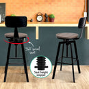 Artiss Bar Stools Kitchen Counter Chairs Vintage Metal Chairs x2-6