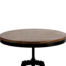 Artiss Bar Table 67-86CM Height Round Brown-5