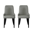 Artiss Dining Chairs Set of 2 Linen Fabric Grey-3