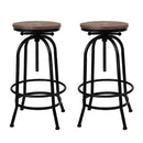 Artiss 2x Bar Stools Adjustable Wood Chairs-3