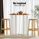 Artiss 2x Bar Stools Rubber Wood Stool Counter Chair Rattan Barstools Kitchen-11