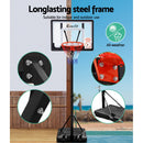 Everfit 2.6M Basketball Hoop Stand System Adjustable Portable Pro Kids Clear-5