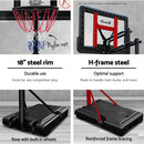 Everfit 3.05M Basketball Hoop Stand System Adjustable Height Portable Pro Black-4