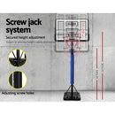 Everfit 3.05M Basketball Hoop Stand System Adjustable Height Portable Pro Blue-5