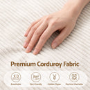 Artiss 3 in 1 Bean Bag Chair Cover (No Filler) Convertible Bean Bag for Adults, Corduroy Stuffed Animal Storage Bean Bag Cover Washable for Living Room Bedroom, Beige-5