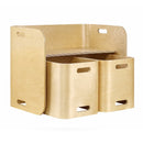 Keezi 3PCS Kids Table and Chairs Set Multifunctional Storage Desk-8