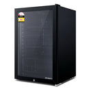 Devanti 115L Bar Fridge Glass Door w/Light Black-7