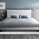 Artiss Neo Bed Frame PU Leather - White Double-8