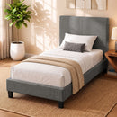 Artiss Neo Bed Frame Fabric - Grey King Single-1