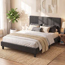 Artiss Neo Bed Frame Fabric - Charcoal Queen-1