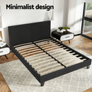 Artiss Neo Bed Frame Fabric - Charcoal Queen-5