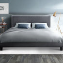 Artiss Neo Bed Frame Fabric - Grey Queen-1