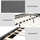 Artiss Neo Bed Frame Fabric - Grey Queen-7