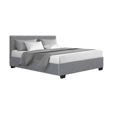 Artiss Nino Bed Frame Fabric - Grey Double - 0
