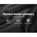 Artiss Nino Bed Frame PU Leather - Black Queen-9