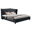 Artiss Pier Bed Frame Fabric - Charcoal King-2