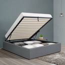 Artiss King Single Size Gas Lift Bed Frame Base With Storage Platform Fabric-7