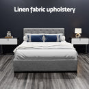 Artiss Bed Frame Double Size Gas Lift Grey VILA-9