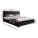 Artiss Bed Frame Double Size Gas Lift Black TIYO-2