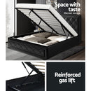 Artiss Bed Frame Double Size Gas Lift Black TIYO-4