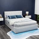 Artiss Bed Frame Queen Size Gas Lift White TIYO-14