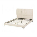 Artiss Double Bed Frame Upholstered Platform Bed with Tufted Headboard 300kg Support-1