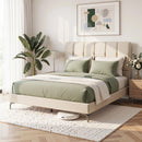 Artiss Queen Bed Frame Upholstered Platform Bed with Tufted Headboard 300kg Support-10