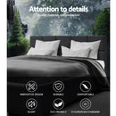 Artiss Tino Bed Frame Queen Size Charcoal Fabric-6