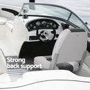 Seamanship 2X Folding Boat Seats Marine Swivel Low Back 10cm Padding Charcoal-6