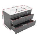 Cefito Vanity Unit 915mm with Basin Grey-4