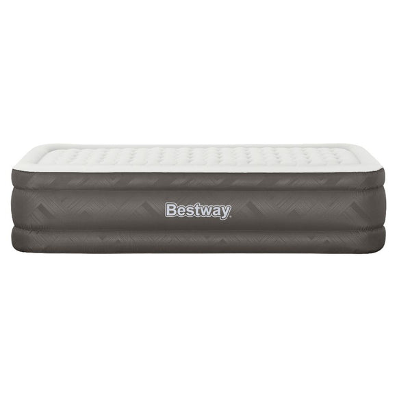 Bestway Single Air Mattress with Built-in Pump Fortech Inflatable Bed 46cm