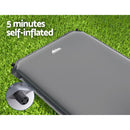 Weisshorn Self Inflating Mattress Camping Sleeping Mat Air Bed Pad Single Grey-4