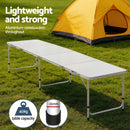 Weisshorn Folding Camping Table 240CM Portable Outdoor Picnic BBQ Aluminium Desk-4