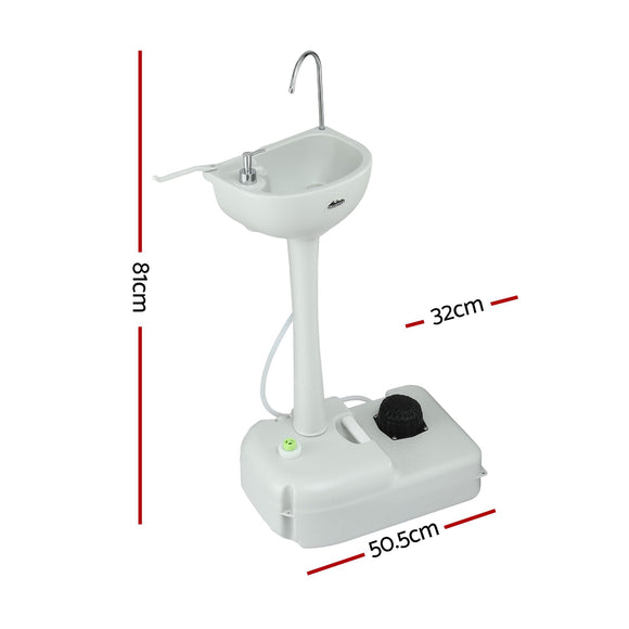 Weisshorn Camping Basin Portable Hand Wash Sink Stand 19L Capacity