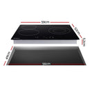 Devanti Electric Ceramic Cooktop 60cm Kitchen Cooker 4 Burner Hob Touch Control 5200W-7