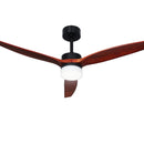 Devanti 52'' Ceiling Fan DC Motor 3 Blades w/Light - Dark Wood-2