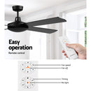 Devanti 52'' Ceiling Fan DC Motor 4 Blades w/Remote - Black-5