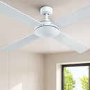 Devanti 52'' Ceiling Fan AC Motor 4 Blades w/Remote - White-1