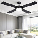 Devanti 52'' Ceiling Fan AC Motor w/Light w/Remote - Black-1