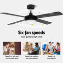 Devanti 52'' Ceiling Fan AC Motor w/Light w/Remote - Black-4