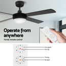 Devanti 52'' Ceiling Fan AC Motor w/Light w/Remote - Black-5