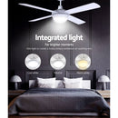 Devanti 52'' Ceiling Fan AC Motor w/Light w/Remote - White-5