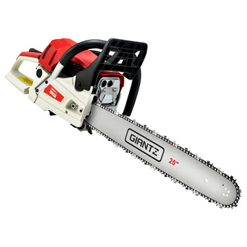 Giantz 58cc Petrol Chainsaw 20 Inch Bar Chain Saw Tree Pruner 2 Stroke E-Start - 0