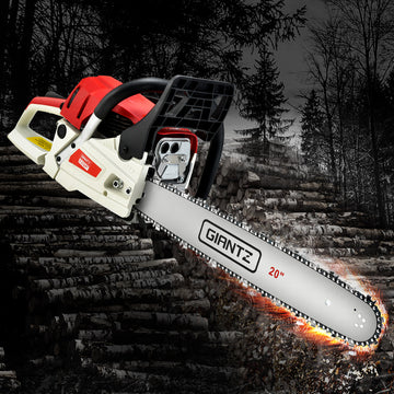 Giantz 58cc Petrol Chainsaw 20 Inch Bar Chain Saw Tree Pruner 2 Stroke E-Start