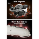 Giantz Chainsaw Petrol 92CC 24" Bar Commercial E-Start Pruning Chain Saw-5