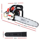Giantz Chainsaw Petrol 45CC 18" Bar Commercial E-Start Pruning Chain Saw-2
