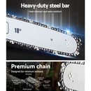 Giantz Chainsaw Petrol 45CC 18" Bar Commercial E-Start Pruning Chain Saw-4