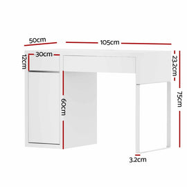 Artiss Computer Desk Drawer Cabinet White - 0