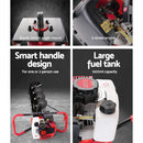 Giantz Petrol Post Hole Digger Extension Auger Bits Kit-7