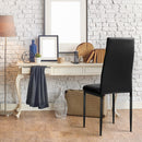 Artiss Dining Chairs Set of 4 Leather Channel Tufted Black-5